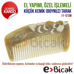 İşlemeli Küçük Kemik (Boynuz) Tarak